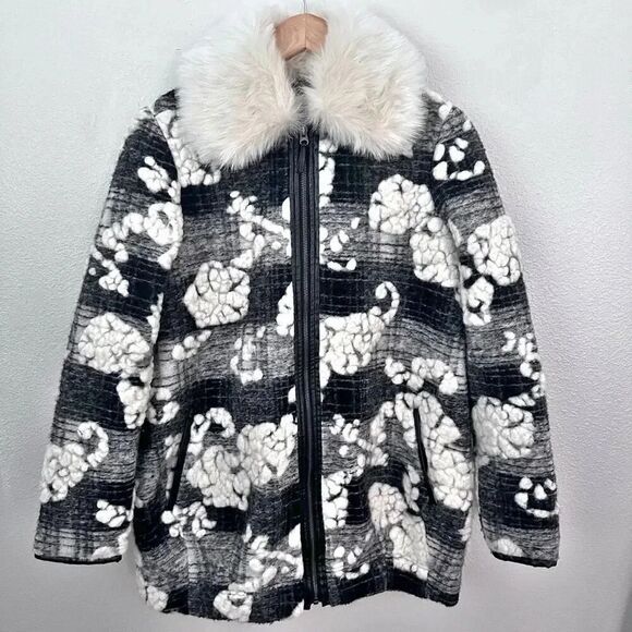 HEI HEI x ANTHROPOLOGIE | Gray Clouds Cloudscape Coat Oversized Jacket | XS - Picture 2 of 9